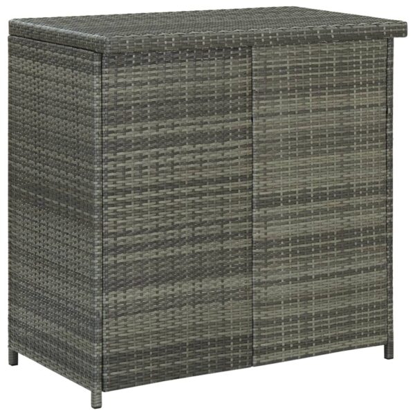 vidaXL 3 Piece Bar Set Poly Rattan Gray - Image 4