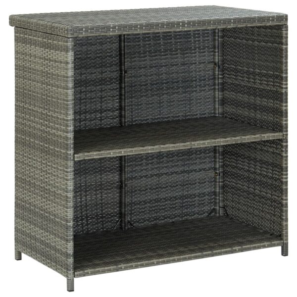 vidaXL 3 Piece Bar Set Poly Rattan Gray - Image 5