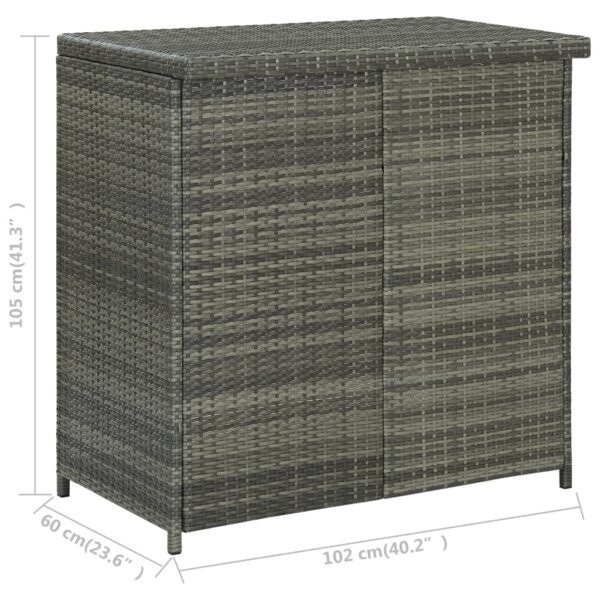 vidaXL 3 Piece Bar Set Poly Rattan Gray - Image 10