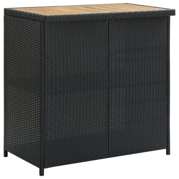 vidaXL 3 Piece Bar Set Poly Rattan Black - Image 4