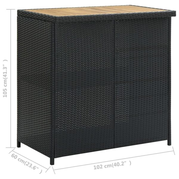 vidaXL 3 Piece Bar Set Poly Rattan Black - Image 10