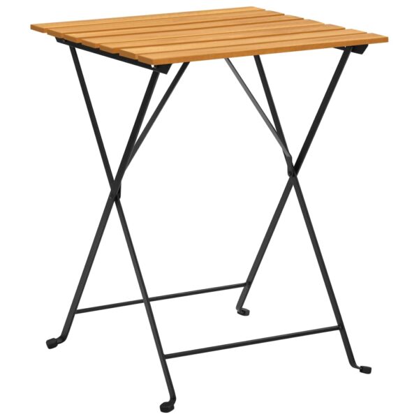 vidaXL Bistro Table 21.7"x21.3"x28" Solid Acacia Wood - Image 2