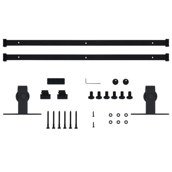 vidaXL Mini Sliding Cabinet Door Kit Carbon Steel 72" - Image 5