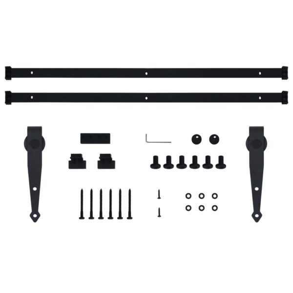 vidaXL Mini Sliding Cabinet Door Kit Carbon Steel 72" - Image 5