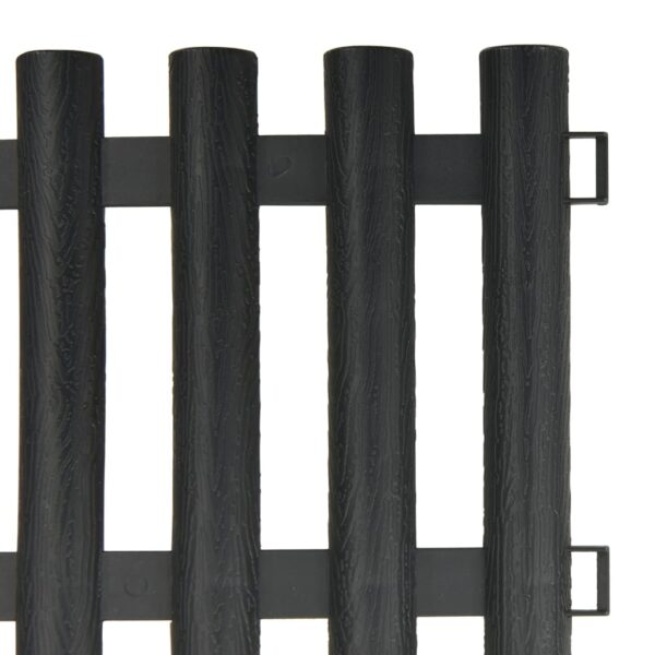 vidaXL Lawn Edgings 17 pcs Anthracite 32.8' PP - Image 5