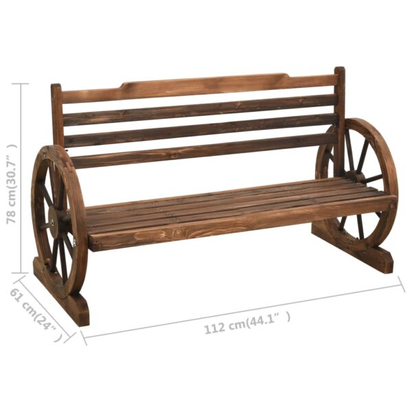 vidaXL Patio Bench 44" Solid Firwood - Image 8