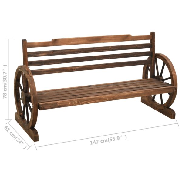 vidaXL Patio Bench 55.9" Solid Wood Fir - Image 8