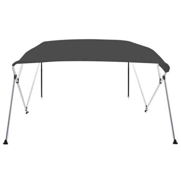 vidaXL 4 Bow Bimini Top Anthracite 95.7"x70.9"x53.9" - Image 2