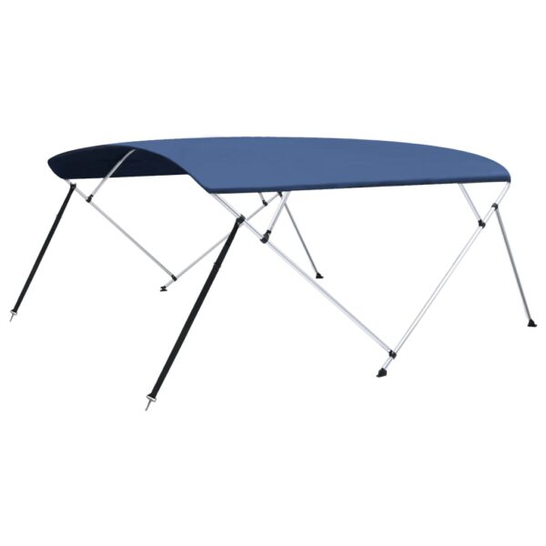 vidaXL 4 Bow Bimini Top Navy Blue 95.7"x(90.6"-96.1")x53.9" - Image 2