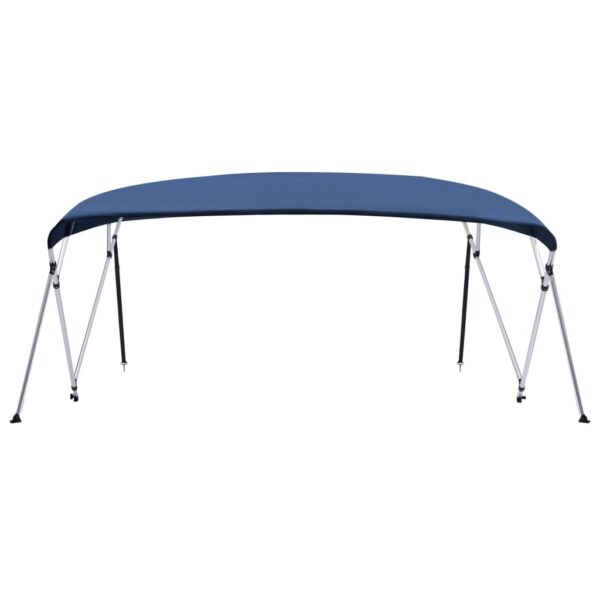 vidaXL 4 Bow Bimini Top Navy Blue 95.7"x(90.6"-96.1")x53.9" - Image 3