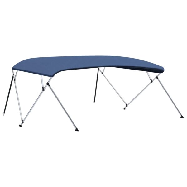 vidaXL 4 Bow Bimini Top Navy Blue 95.7"x(90.6"-96.1")x53.9" - Image 4