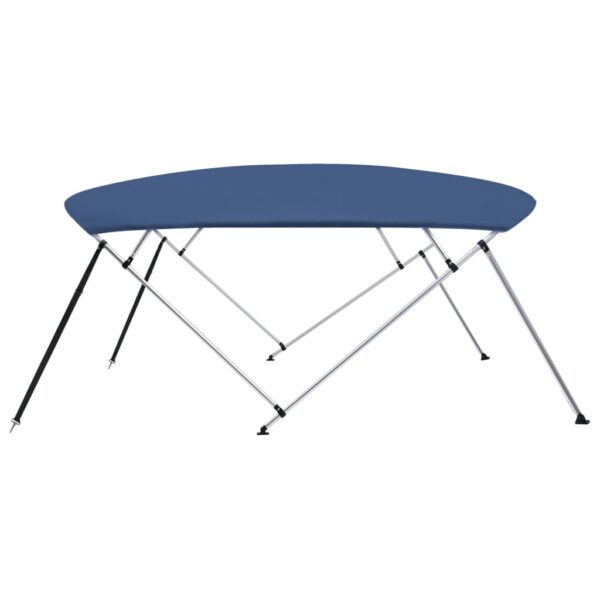 vidaXL 4 Bow Bimini Top Navy Blue 95.7"x(90.6"-96.1")x53.9" - Image 5