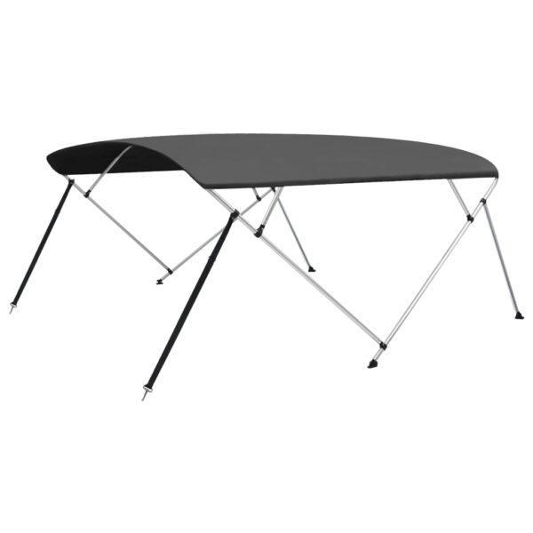 vidaXL 4 Bow Bimini Top Anthracite 95.7"x(90.6"-96.1")x53.9" - Image 2