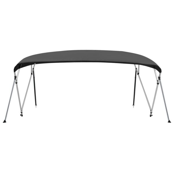 vidaXL 4 Bow Bimini Top Anthracite 95.7"x(90.6"-96.1")x53.9" - Image 3