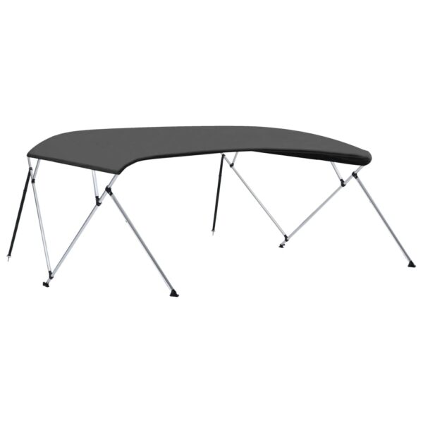 vidaXL 4 Bow Bimini Top Anthracite 95.7"x(90.6"-96.1")x53.9" - Image 5