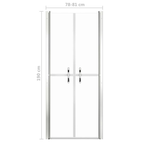 vidaXL Shower Door Clear ESG 31.9"x74.8" - Image 5