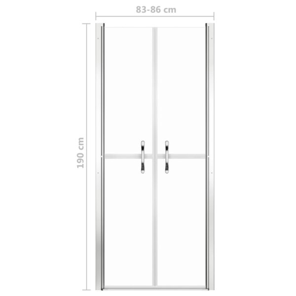 vidaXL Shower Door Clear ESG 33.9"x74.8" - Image 5