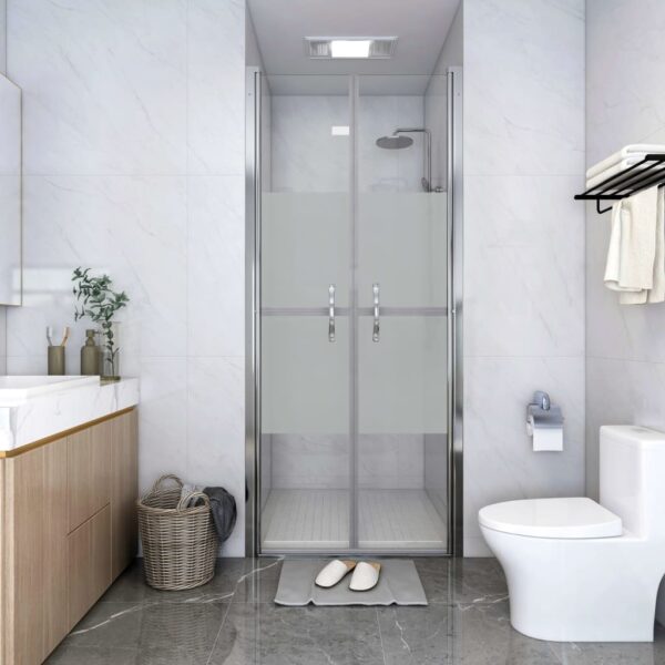 vidaXL Shower Door Half Frosted ESG 28"x74.8"