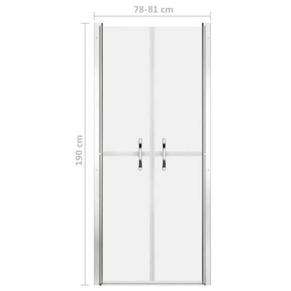 vidaXL Shower Door Frosted ESG 31.9"x74.8" - Image 5