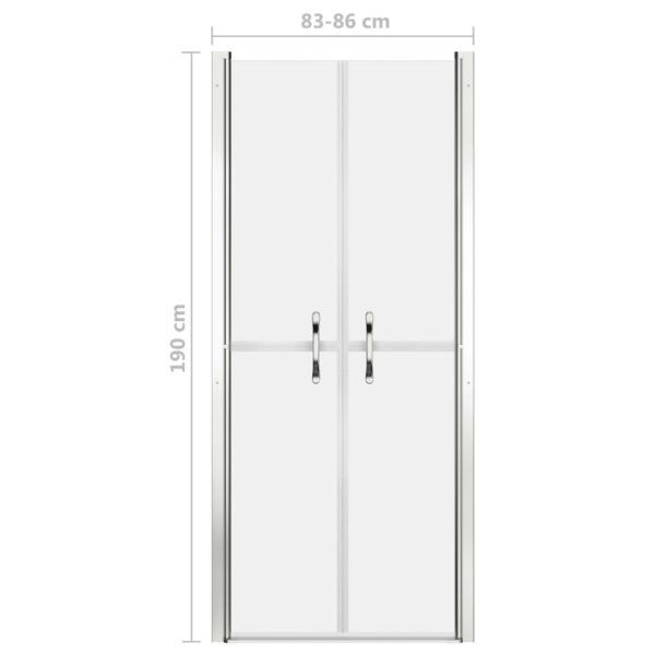 vidaXL Shower Door Frosted ESG 33.9"x74.8" - Image 5