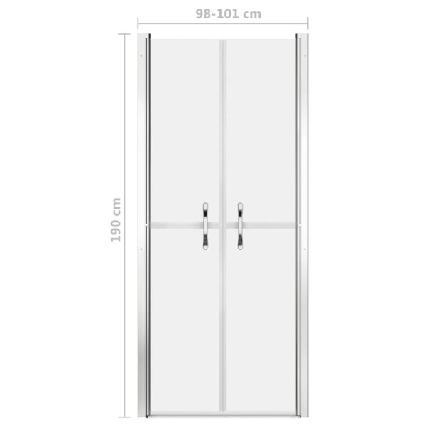 vidaXL Shower Door Frosted ESG 39.8"x74.8" - Image 5