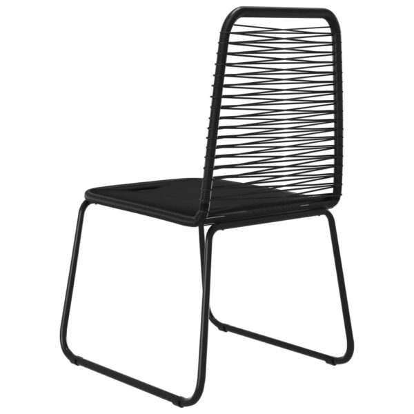 vidaXL Patio Chairs 4 pcs Poly Rattan Black - Image 5