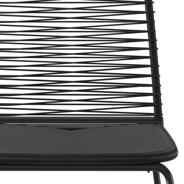 vidaXL Patio Chairs 4 pcs Poly Rattan Black - Image 6