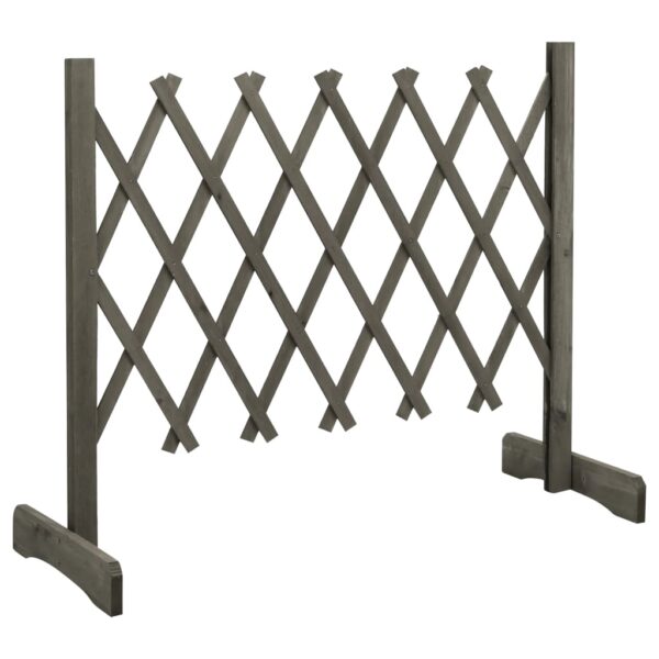 vidaXL Garden Trellis Fence Gray 47.2"x23.6" Solid Firwood - Image 2