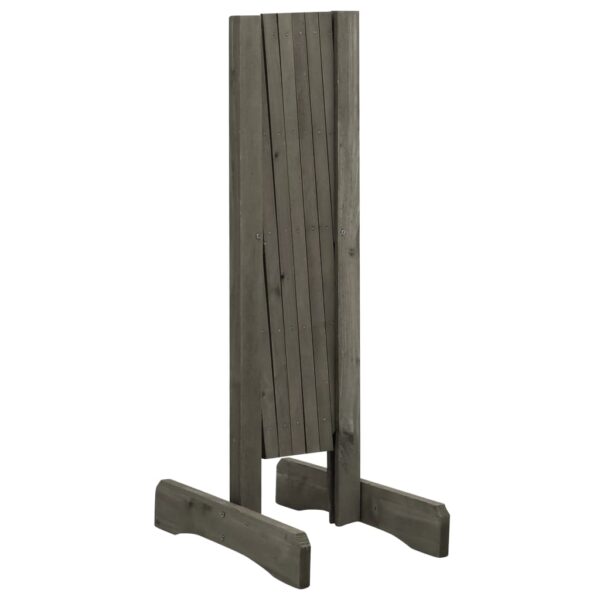 vidaXL Garden Trellis Fence Gray 47.2"x23.6" Solid Firwood - Image 4