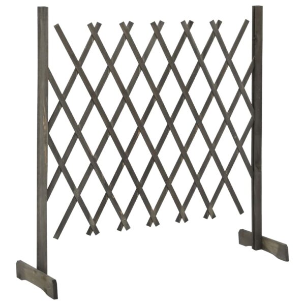 vidaXL Garden Trellis Fence Gray 47.2"x35.4" Solid Firwood - Image 2