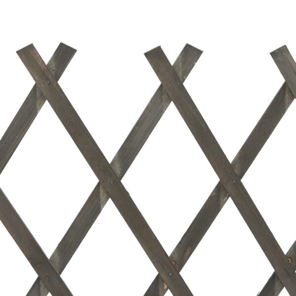 vidaXL Garden Trellis Fence Gray 47.2"x35.4" Solid Firwood - Image 6