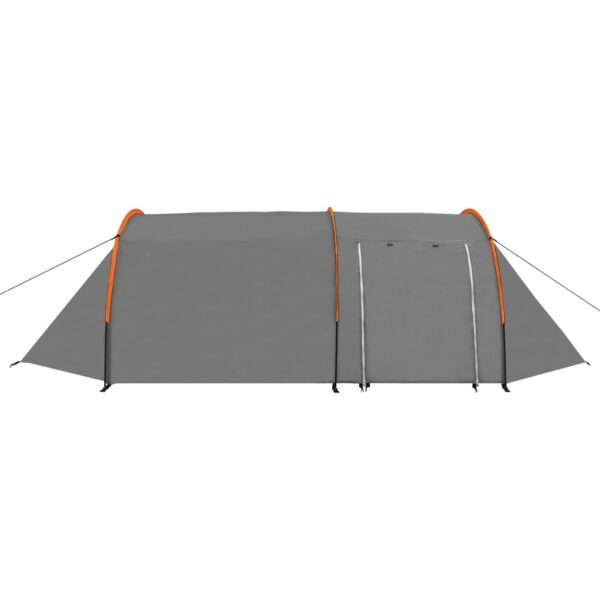 vidaXL Camping Tent 4 Persons Gray and Orange - Image 2