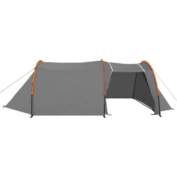 vidaXL Camping Tent 4 Persons Gray and Orange - Image 3