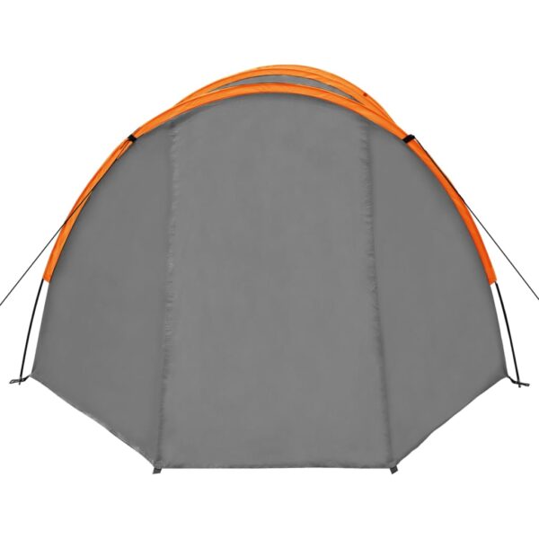 vidaXL Camping Tent 4 Persons Gray and Orange - Image 4