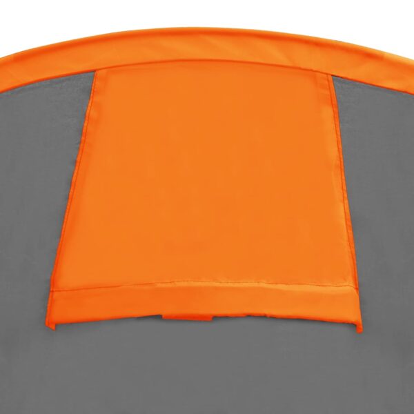 vidaXL Camping Tent 4 Persons Gray and Orange - Image 6