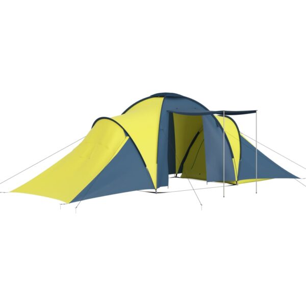 vidaXL Camping Tent 6 Persons Blue and Yellow - Image 2