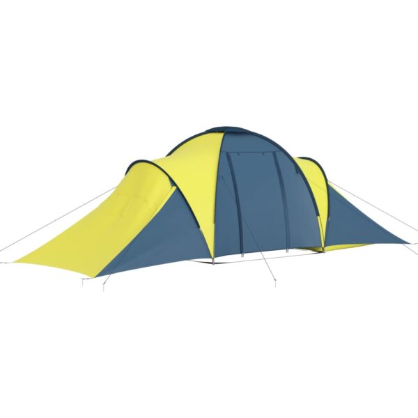 vidaXL Camping Tent 6 Persons Blue and Yellow - Image 3