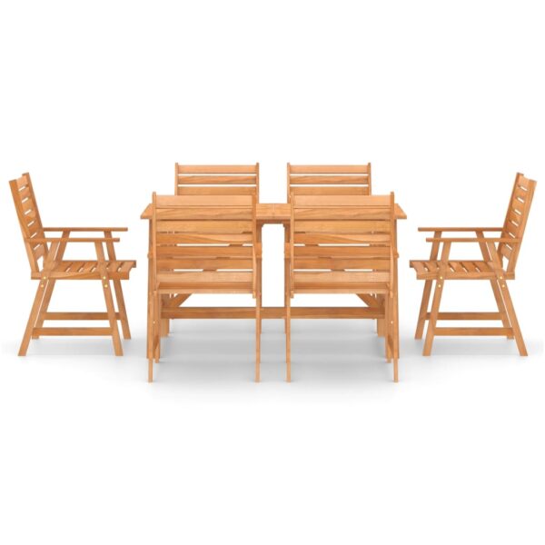 vidaXL 7 Piece Patio Dining Set Solid Acacia Wood - Image 3