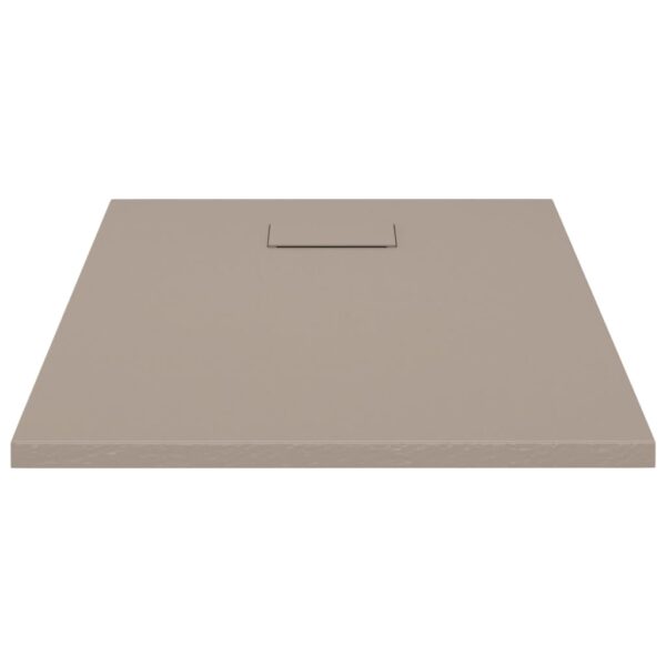 vidaXL Shower Base Tray SMC Brown 35.4"x27.6" - Image 4