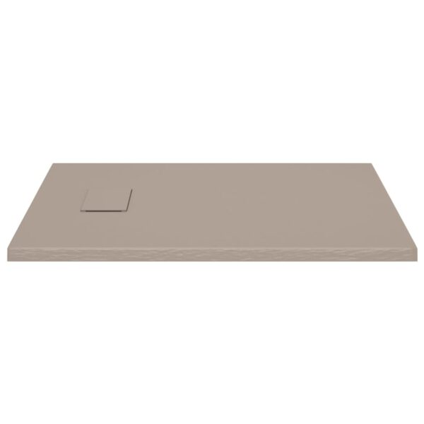 vidaXL Shower Base Tray SMC Brown 35.4"x27.6" - Image 5