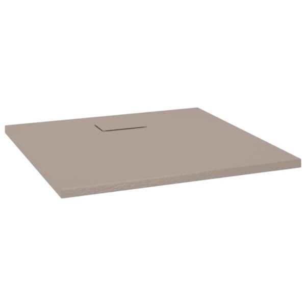 vidaXL Shower Base Tray SMC Brown 35.4"x31.5" - Image 2