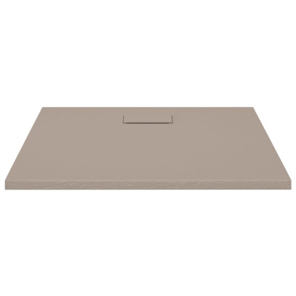 vidaXL Shower Base Tray SMC Brown 35.4"x31.5" - Image 4