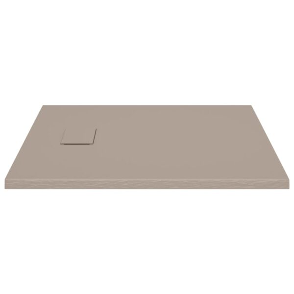 vidaXL Shower Base Tray SMC Brown 35.4"x31.5" - Image 5