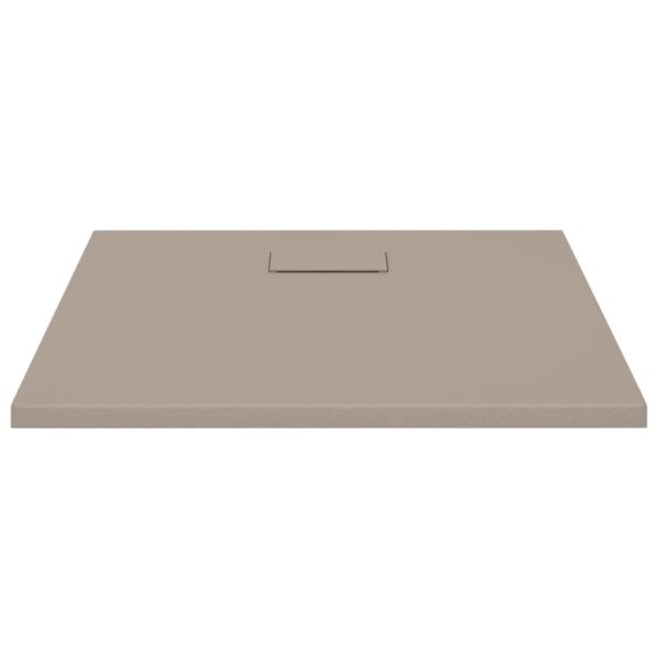 vidaXL Shower Base Tray SMC Brown 35.4"x35.4" - Image 3