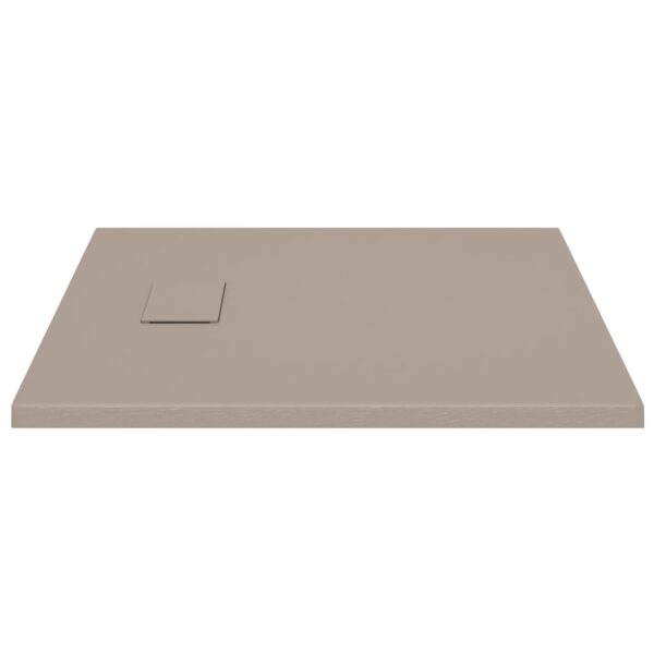 vidaXL Shower Base Tray SMC Brown 35.4"x35.4" - Image 4