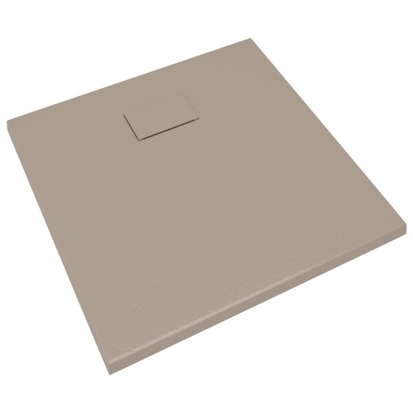 vidaXL Shower Base Tray SMC Brown 35.4"x35.4" - Image 5