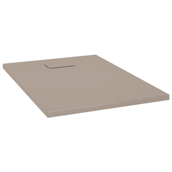 vidaXL Shower Base Tray SMC Brown 39.4"x27.6" - Image 2