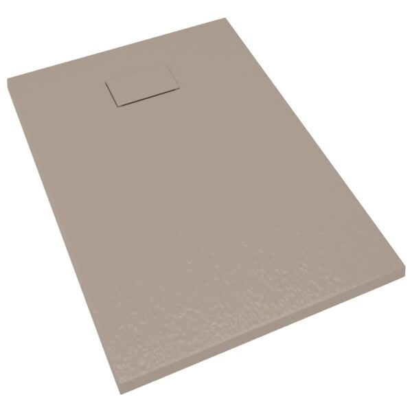 vidaXL Shower Base Tray SMC Brown 39.4"x27.6" - Image 3