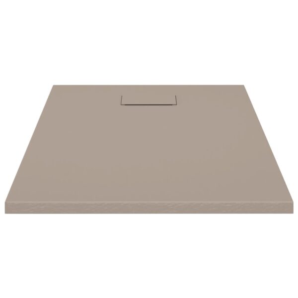 vidaXL Shower Base Tray SMC Brown 39.4"x27.6" - Image 4