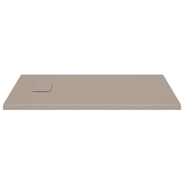 vidaXL Shower Base Tray SMC Brown 39.4"x27.6" - Image 5